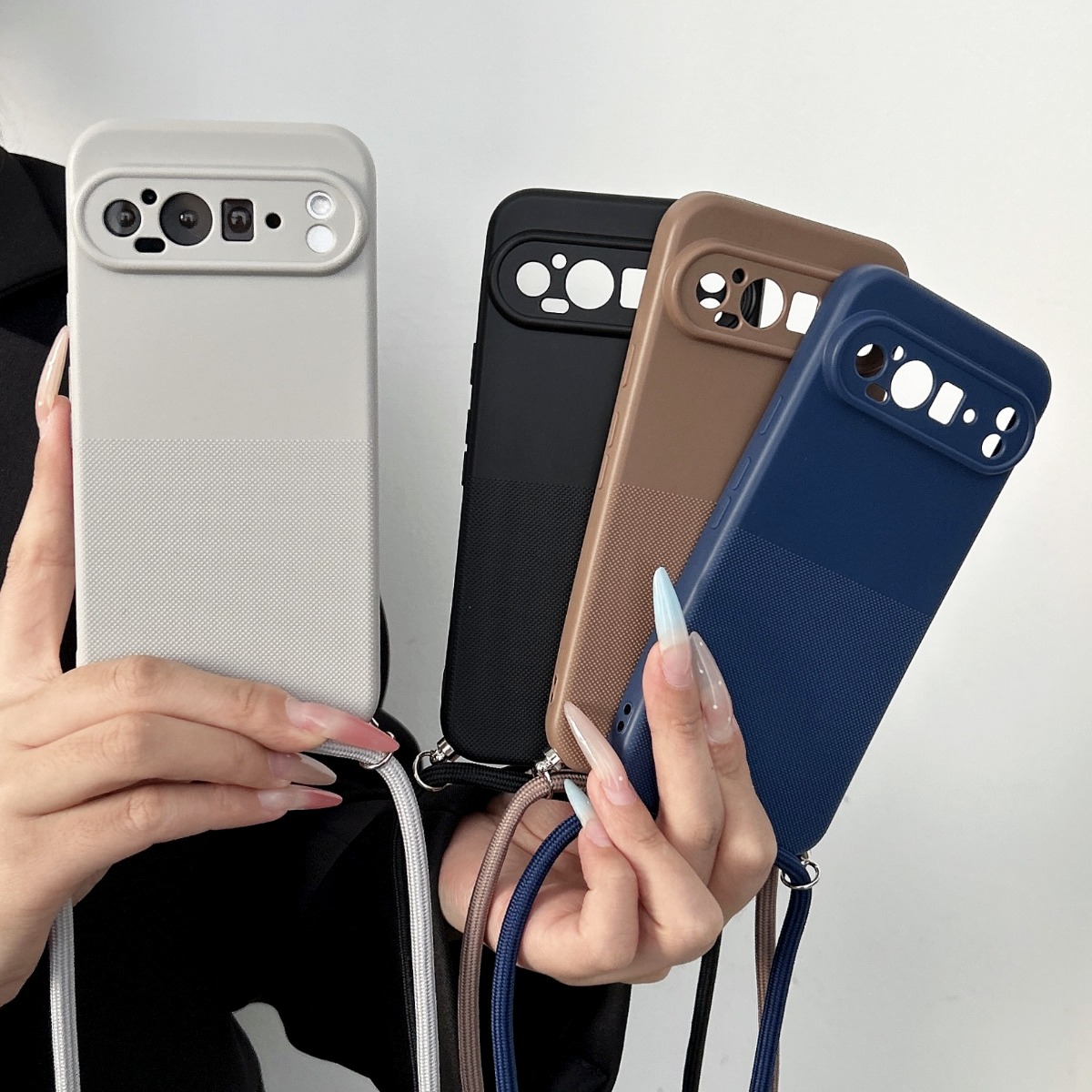 Google Pixel 8A - Crossbody Lanyard Strap Matte TPU Phone