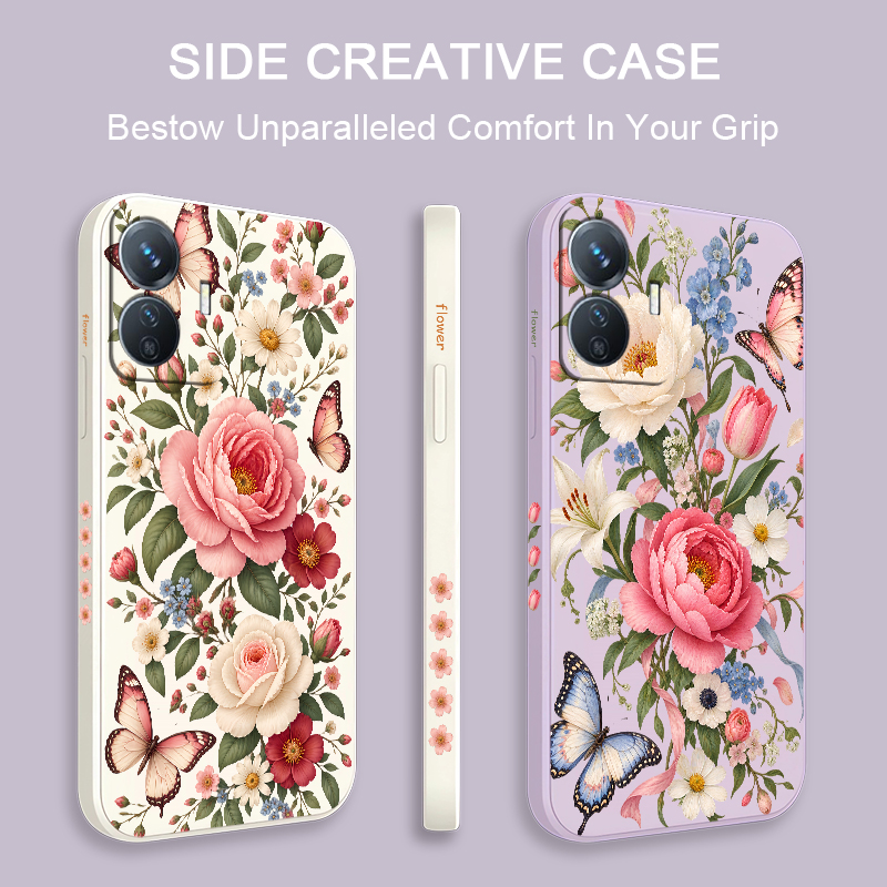 Flowers Butterflies Case For V - đánh giá và giá Vivo Y28