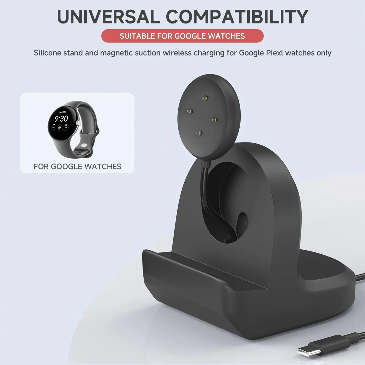 Soft Silicone Charger Cradle D - đánh giá và giá Wireless Charger Watch