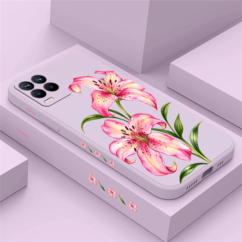 Pink Flowers Case For OPPO Rea - đánh giá và giá Realme Note 50