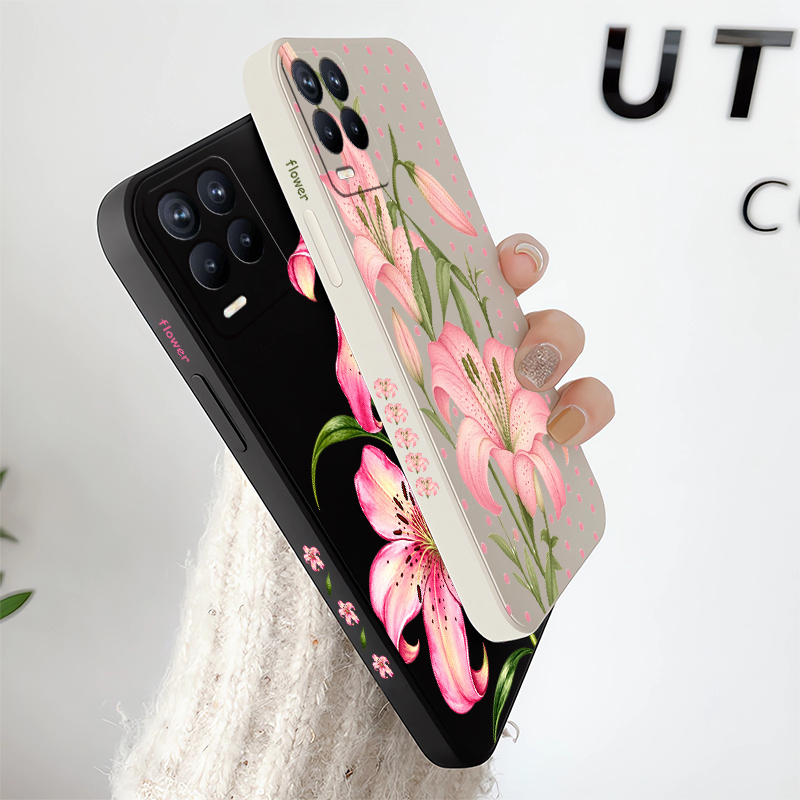 Pink Flowers Case For OPPO Rea - đánh giá và giá Realme Note 50
