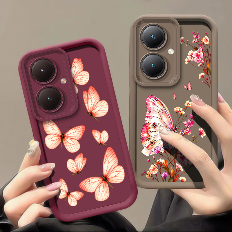Pink Floral Butterfly Pattern  - đánh giá và giá Vivo Y28