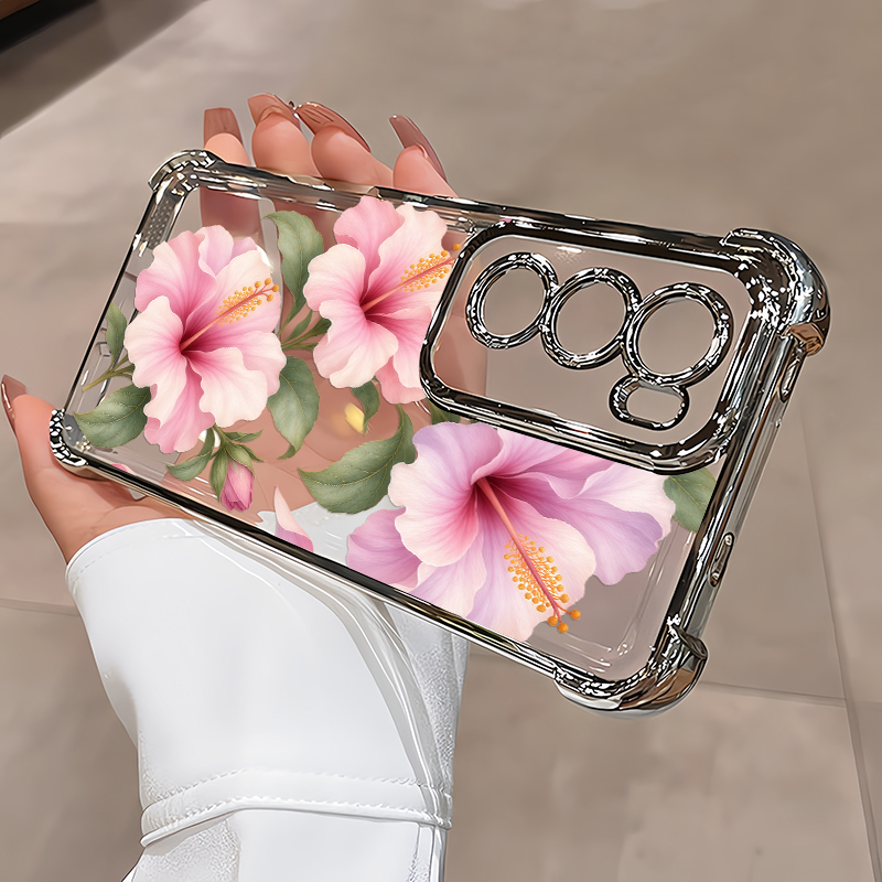 Pink Hibiscus Flowers Pattern  - đánh giá và giá Oppo Reno 12