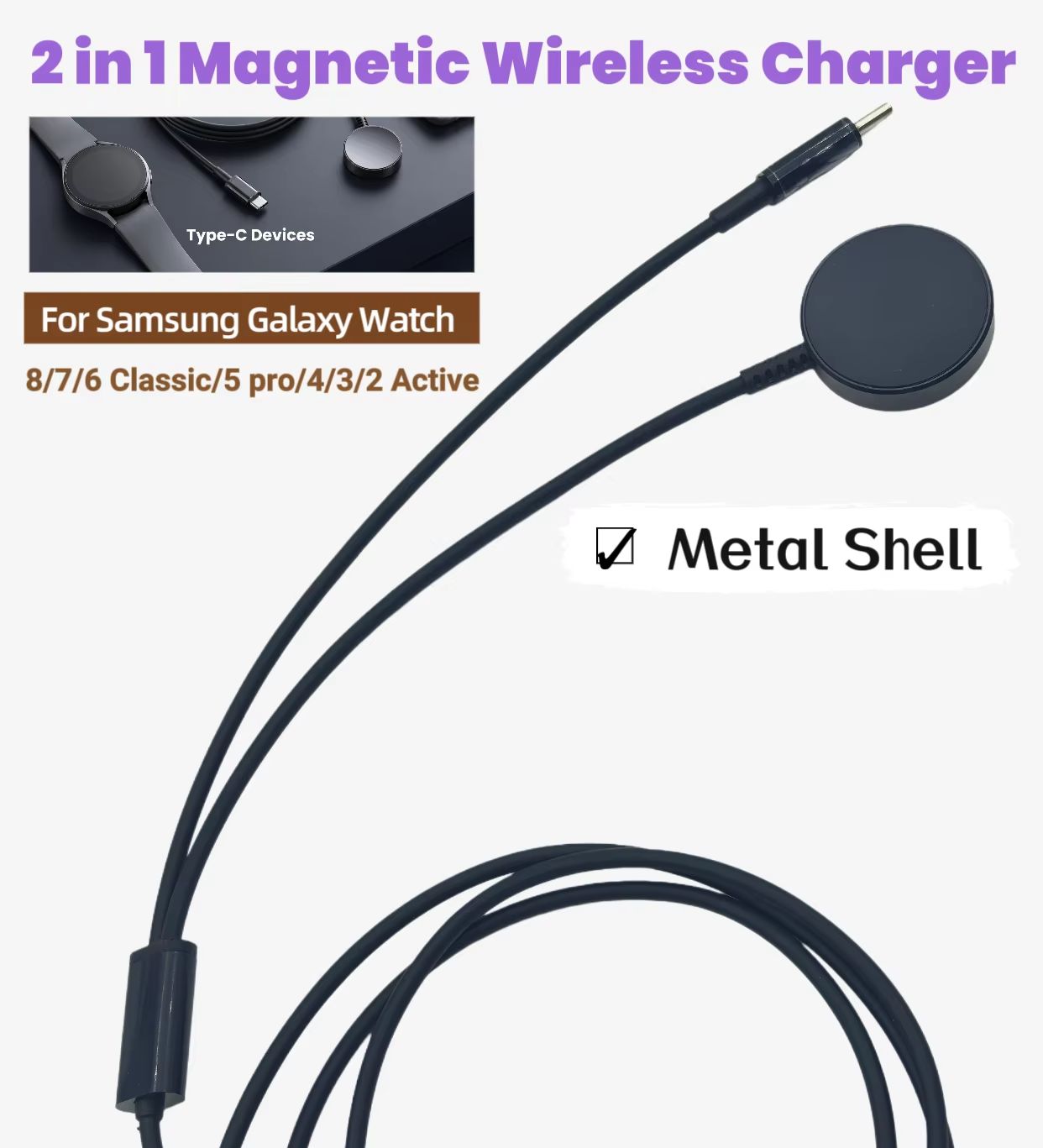 Type-C 2-in-1 Magnetic Wireles - đánh giá và giá Wireless Charger Watch