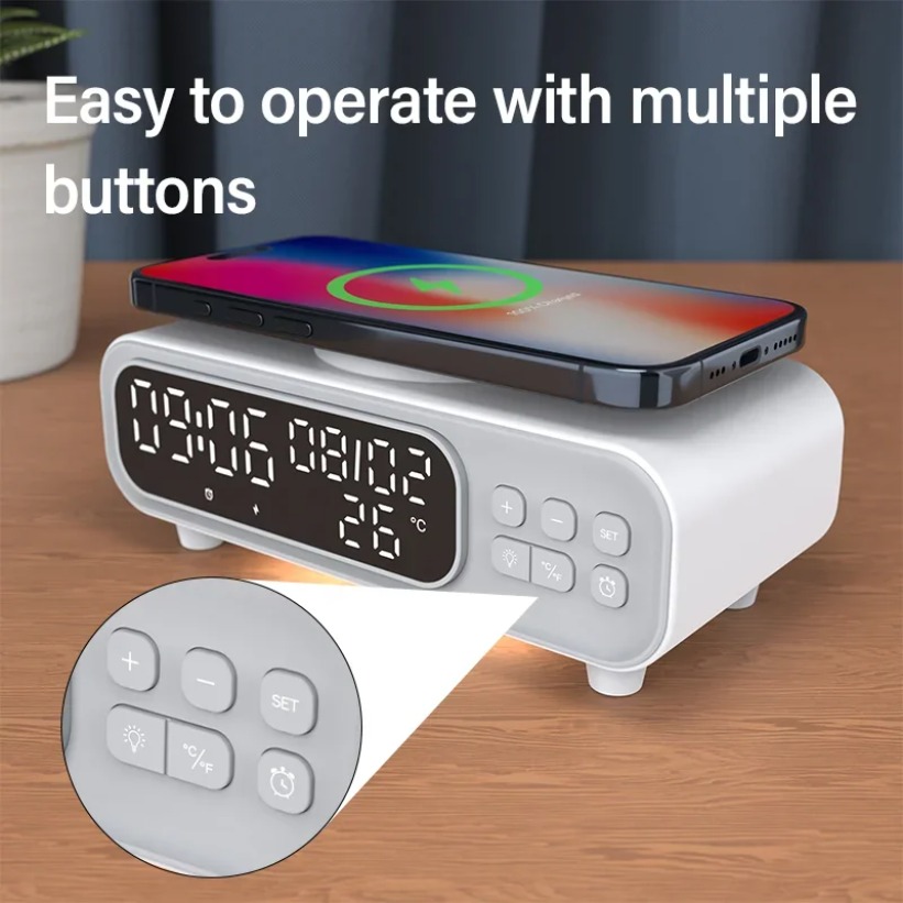 15W Wireless Charger Time Alar - đánh giá và giá Wireless Charger Watch