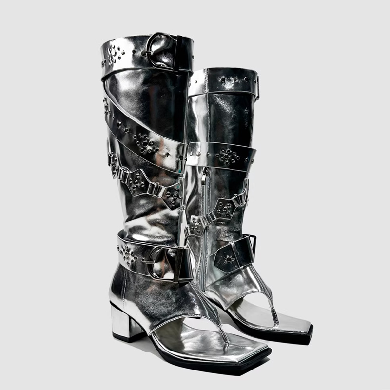Punk Belt Buckle High Heels Sa - đánh giá và giá Leather Classic Strap
