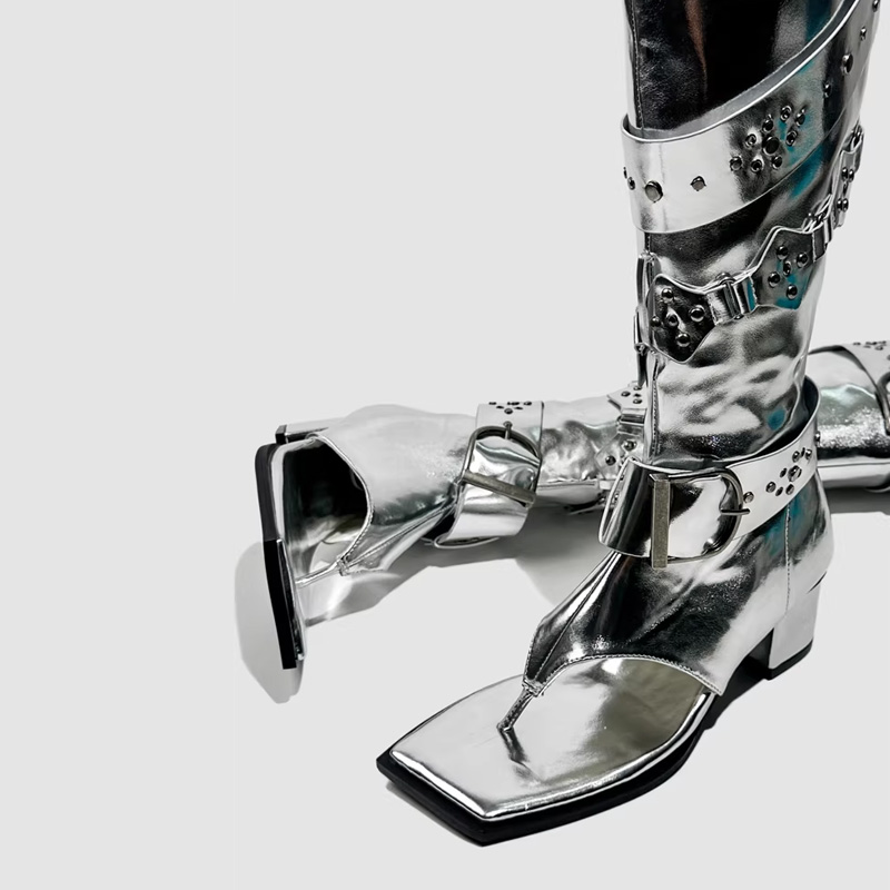 Punk Belt Buckle High Heels Sa - đánh giá và giá Leather Classic Strap